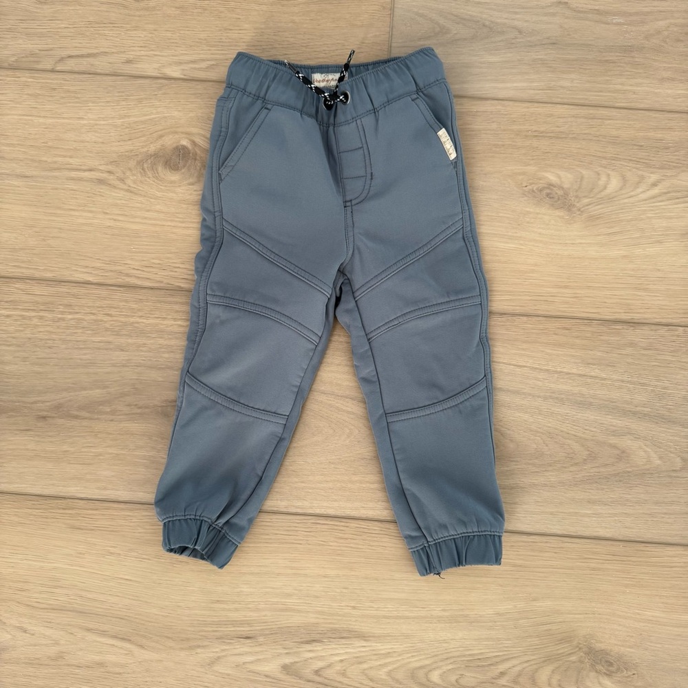 Weatherproof Lined blue/gray Jogger Sweatpants with Elastic Cuffs